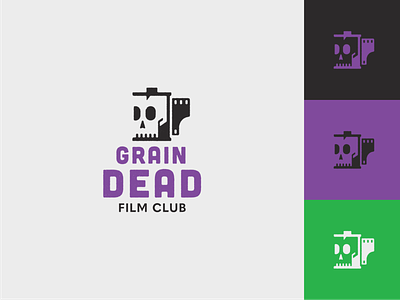 Grain Dead Film Club Logo brand branding design film film photography grain texture grainy illustration logo photography punk punk rock skull vector