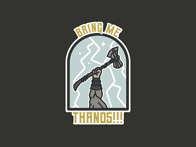 Bring Me Thanos design flat icon illustration vector