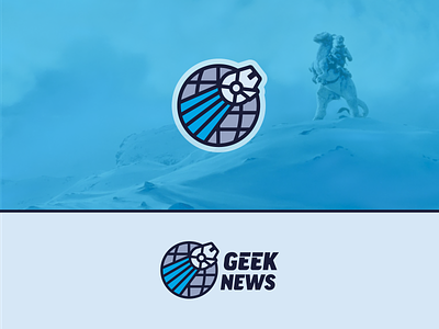 Geek News Logo brand branding design flat icon illustration logo minimal star wars vector