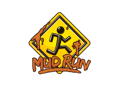Mud Run illustration mud mud run run running sign vector