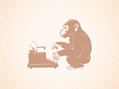 Vintage Monkey type writer