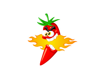 Pepper burn fire jalapeno logo pepper vector