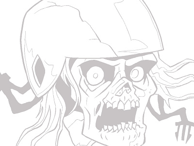 Sz drawing face helmet skateboarding zombie