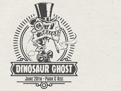 dinosaur ghost flyer poster design