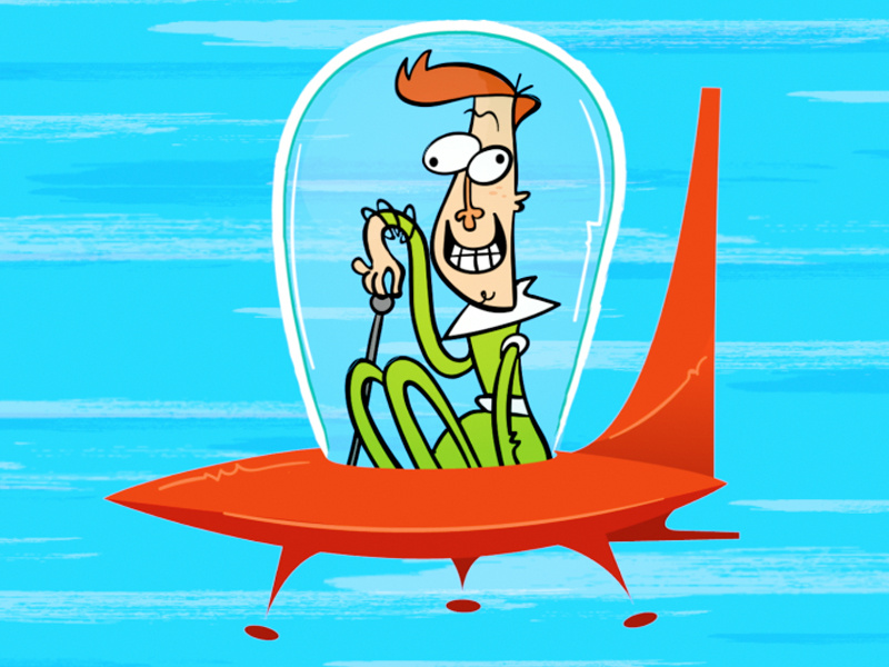 airline demo frame animation cartoon ship flying saucer jetsons airline