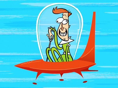 airline demo frame airline animation cartoon flying saucer jetsons ship