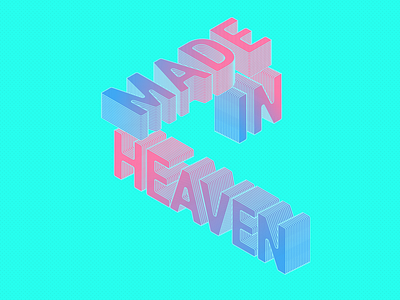 MADE IN HEAVEN Isometric Text 3d branding design graphic design illustrator isometric text typography vector