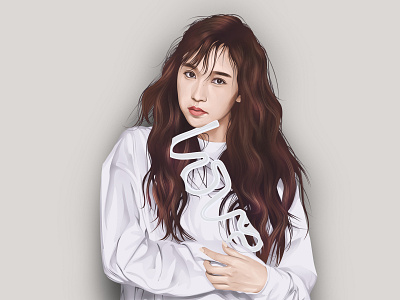 Myoui Mina Vexel Art #3 cartoon drawing illustration painting trace vector vexel vexel art