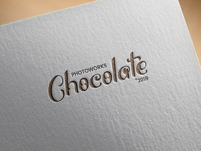 Photoworks Chocolate Logo branding design icon illustration logo vector