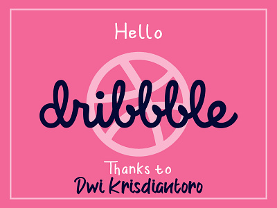 hello dribbble branding design flat illustration illustrator lettering logo type typography vector