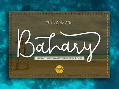 Bahary Font branding design handlettering handmade handwritten handwritten font ligatures logo monoline script signature font