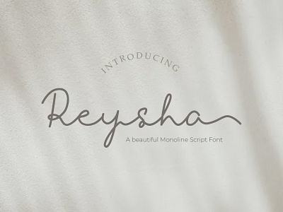 Reysha Monoline Font alternates branding handlettering handmade handwritten handwritten font ligatures logo monoline script signature font