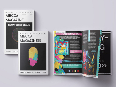 Mecca Magazine Mockup art design editorial editorial art editorial design editorial layout graphic art graphic design magazine mixed media print print design