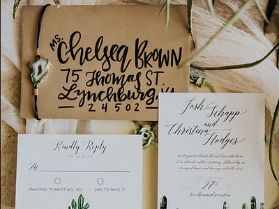 Cactus Wedding Suite | Hand Lettering adobe adobe illustrator blueridge bohemian branding couple style shoot design hand lettering illustration lettering on things stationary design styled shoot typography vector virginia wedding wedding design