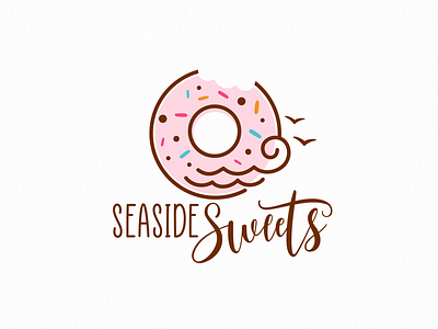 Donut Logo branding branding and identity colorful design donut donut shop doughnut doughnuts illustration line art line art logo logo vector