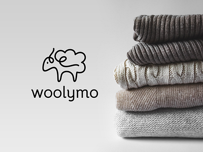 Approved logo for Woolymo animal branding branding and identity design line art line art logo logo sheep sheeps vector wool woolly