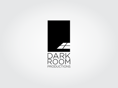 Dark Room Productions Logo black and white logo branding and identity design logo vector