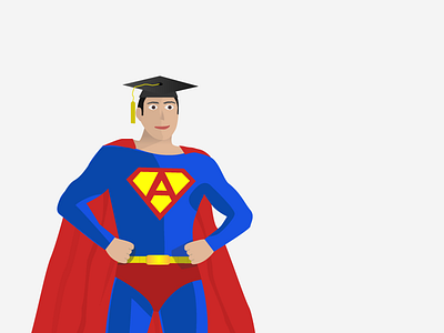 Super "A" Man illustration superman vector