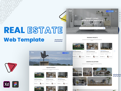 Real Estate Web Template admindesign app design appdesign design illustration logo template ui ux vector web