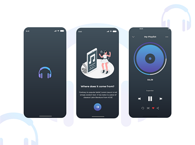 Music Application admindesign app design appdesign design logo logodesign musicapp songapp typography ux vector