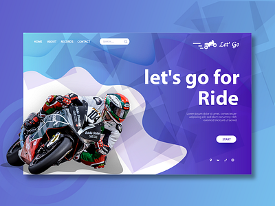 Bike Race Concept race web logo template ui design