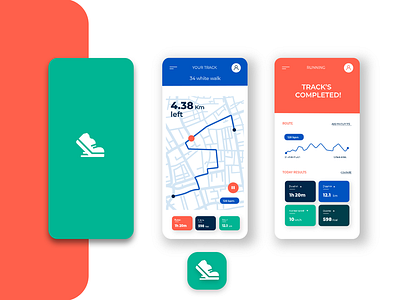 Walk Counter Application app design logo design web design