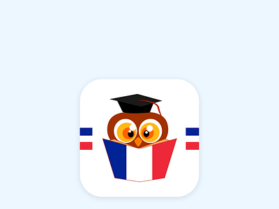 French learning logo admindesign app design appdesign design french illustration learning app logo template ui ux vector web