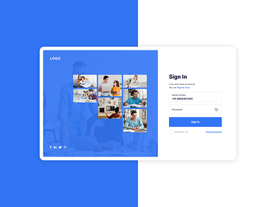 e-Learning Login Page login sign in ui ux