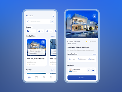 Rent a Home android design ios ui ux