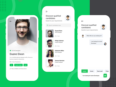 Job Search android android app app chat bot dashboard design dribbble ios job search landing page typography ui ui ux ui deisgn user ux website chat