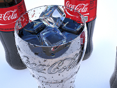 coke 3ds max bottle coke ice