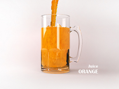 Juice Orange 3ds max cup juice orange