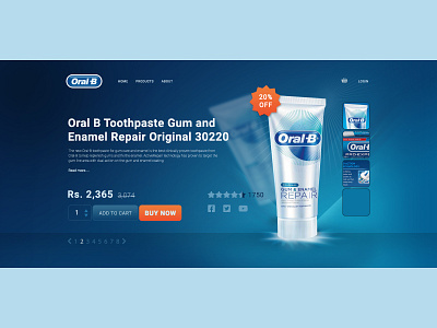 Toothpaste cart landing page design landingpage minimal oral product rajusst theme toothpaste ui ux website