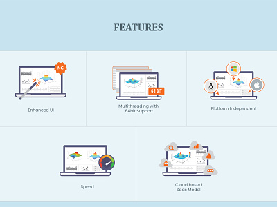 List of Features Icons feature icons graphic design icons multithreaded rajusst saas speed ui