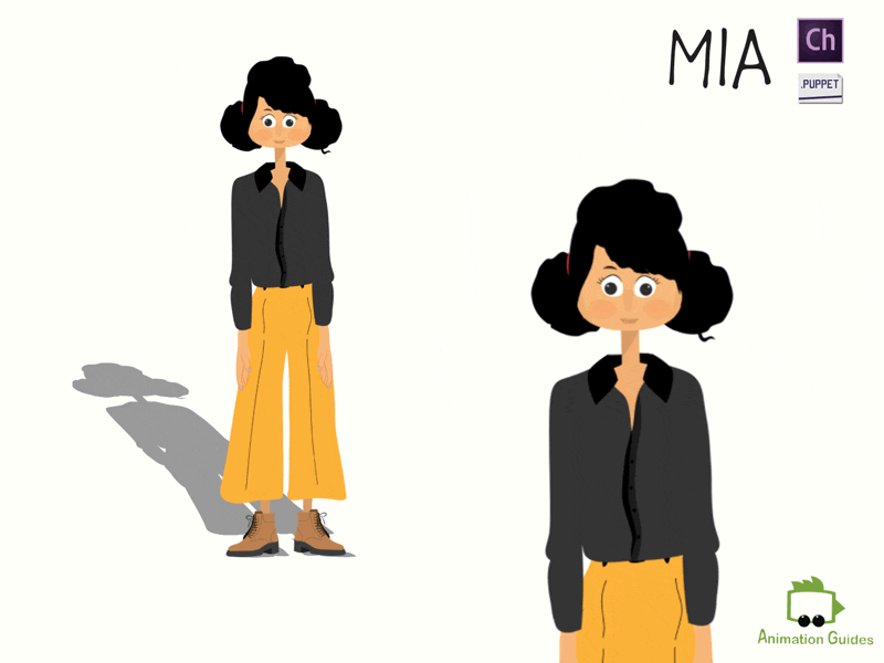 Mia - Female Puppet for Adobe Character Animator .puppet ai angry character character animation character animator character design characterdesign customizable download female female character flat girl illustration puppet puppets vector woman