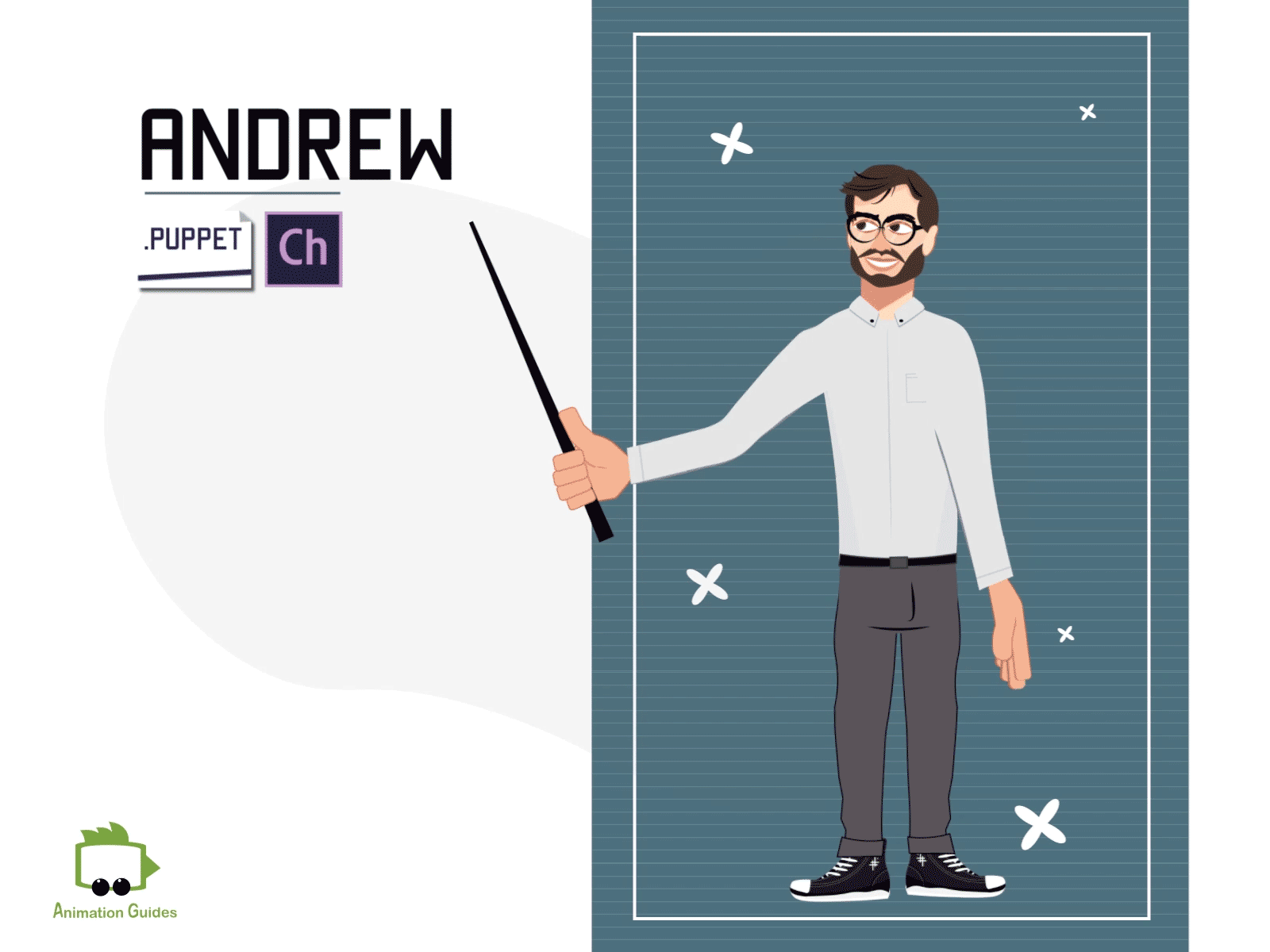 Introducing Andrew .ai adobe character animator animation character character animation character animator character art character design download flat illustraion illustration male male character man motion capture puppet puppets vector