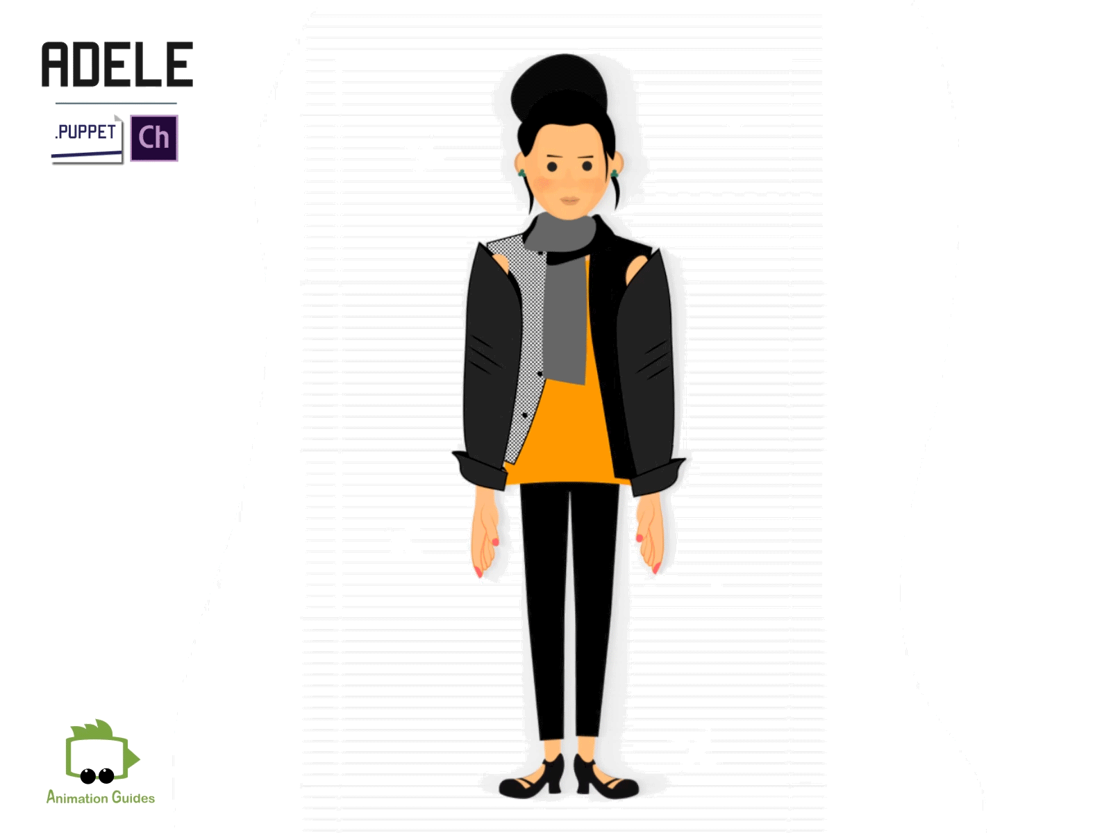 Just let her Wardrobe do the acting.... adobe character animator animated animation character character animator character design download female female character flat illustration puppet vector