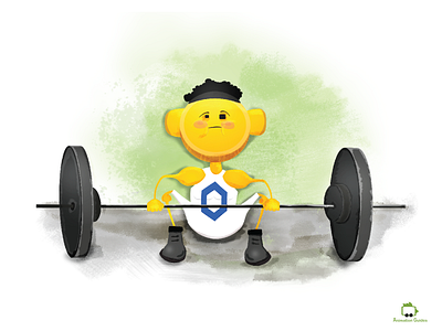 You have to start somewhere.... character character design childrens book childrens book illustration crypto cryptocoin illustration lifting weights motivation nft weights