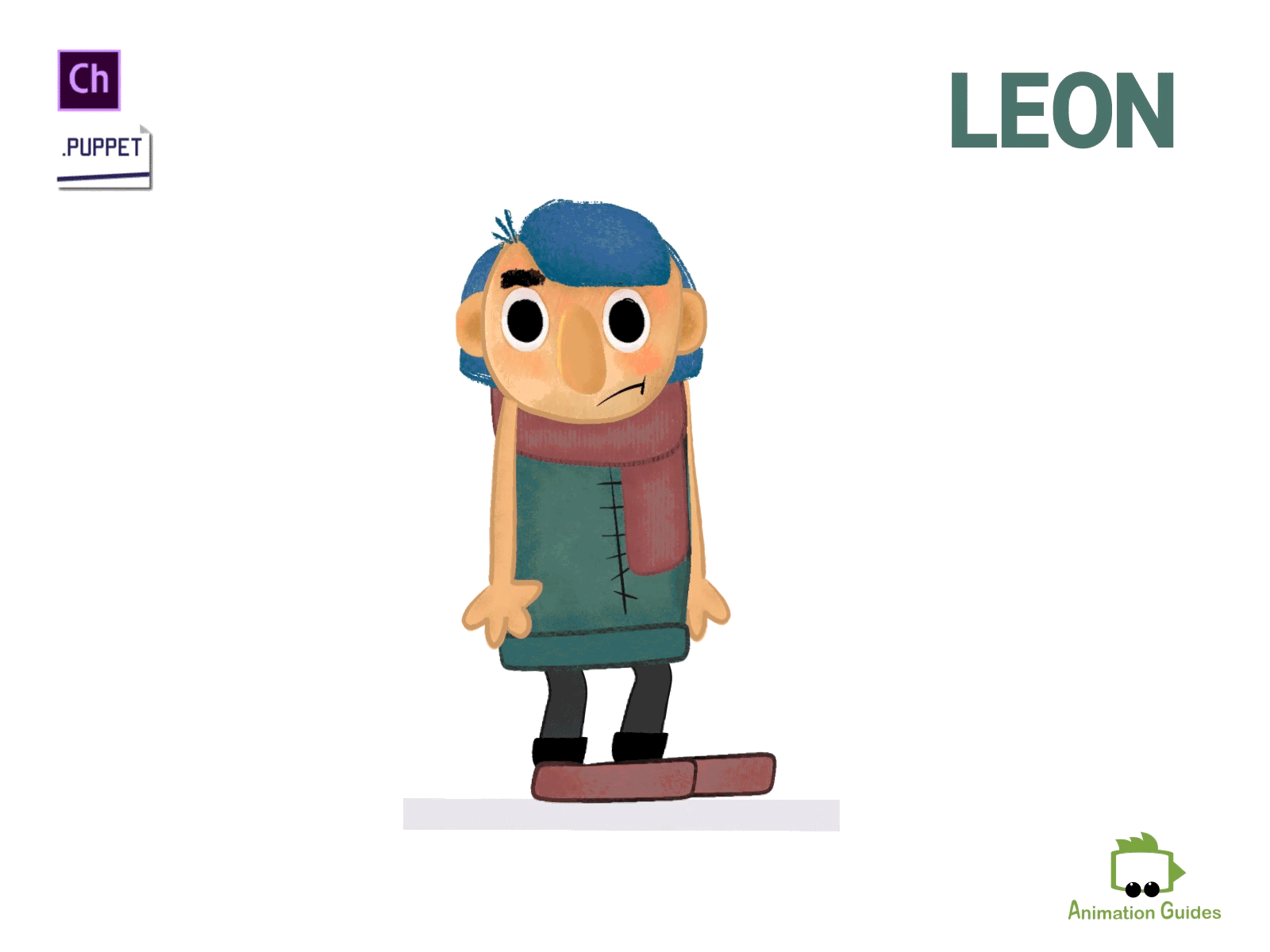 Leon Here Again ✋ .photoshop .psd animated animation character character animator character design download free freebie illustration puppet