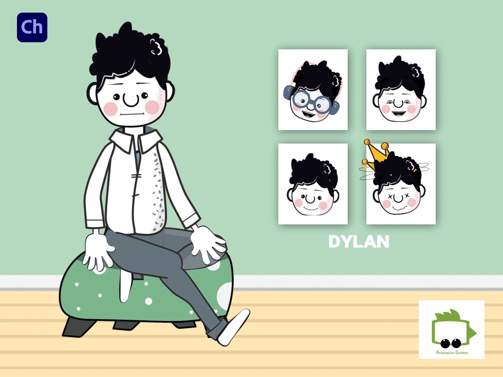 More from Dylan.... adobe character animator animated cartoon character character animator character design download illustration male puppet
