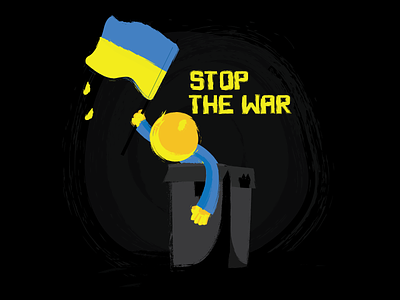 Stop The War 💙💛 character flag illustration no war nowar peace standwithukraine stop the war stopthewar stopwar ukraine