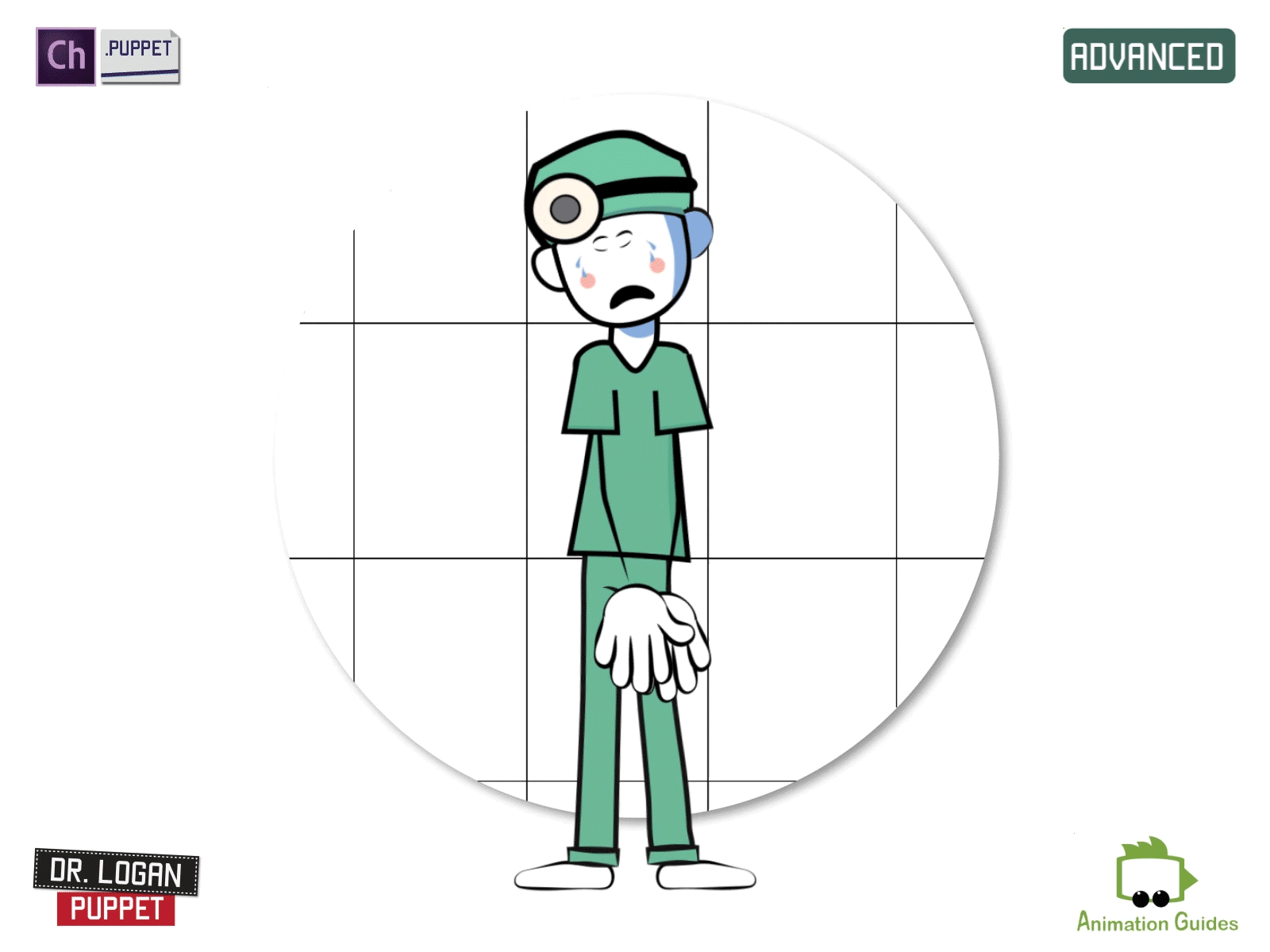 Dr. Logan cries once again.... 😪 animated animation character character animator character design cry doctor download expression nurse puppet vector