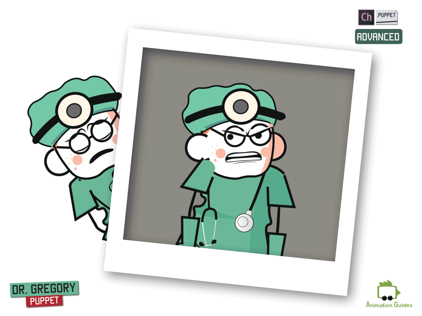 More from Dr. Gregory.... animation character character animator character design closeup doctor download emotion expression nurse puppet surgeon vector