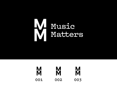 Music Matters Logo black and white brand identity branding letterform logo type typography wordmark