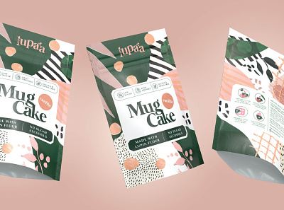 Lupaa mug cakes 3d branding branding design packaging packagingdesign
