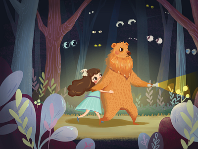 Bear and girl