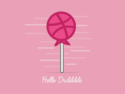 Hello Dribbble! debut dribbble first shot hello illustration sucker welcome