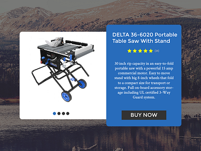 Table Saw - Product UI