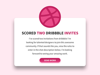 Two Dribbble Invites debut draft dribbble dribbble invite giveaway invite notification welcome