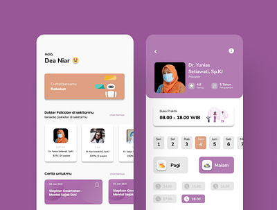 Mobile Counseling App app homepage illustration mobile application ui